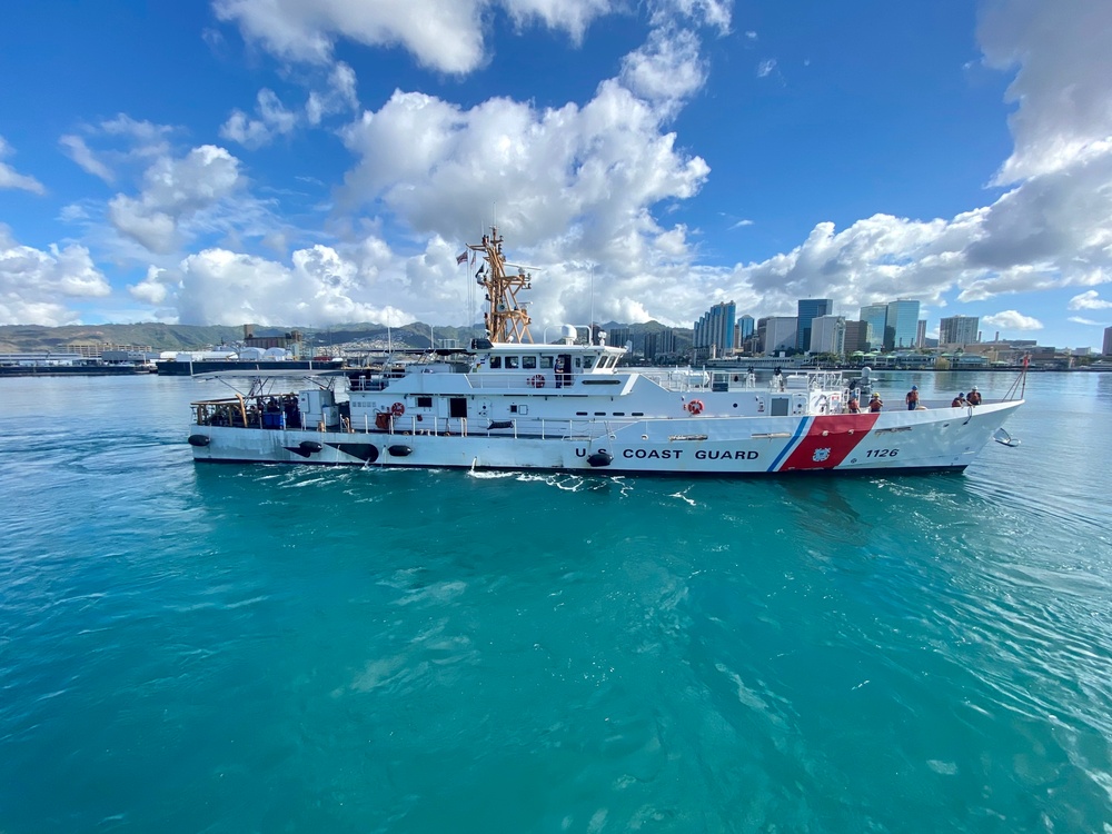 U.S. Coast Guard Cutter Joseph Gerczak gets underway