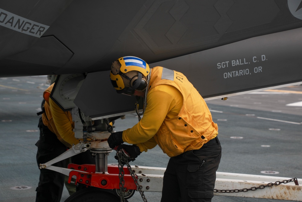 USS Makin Island flight deck operations