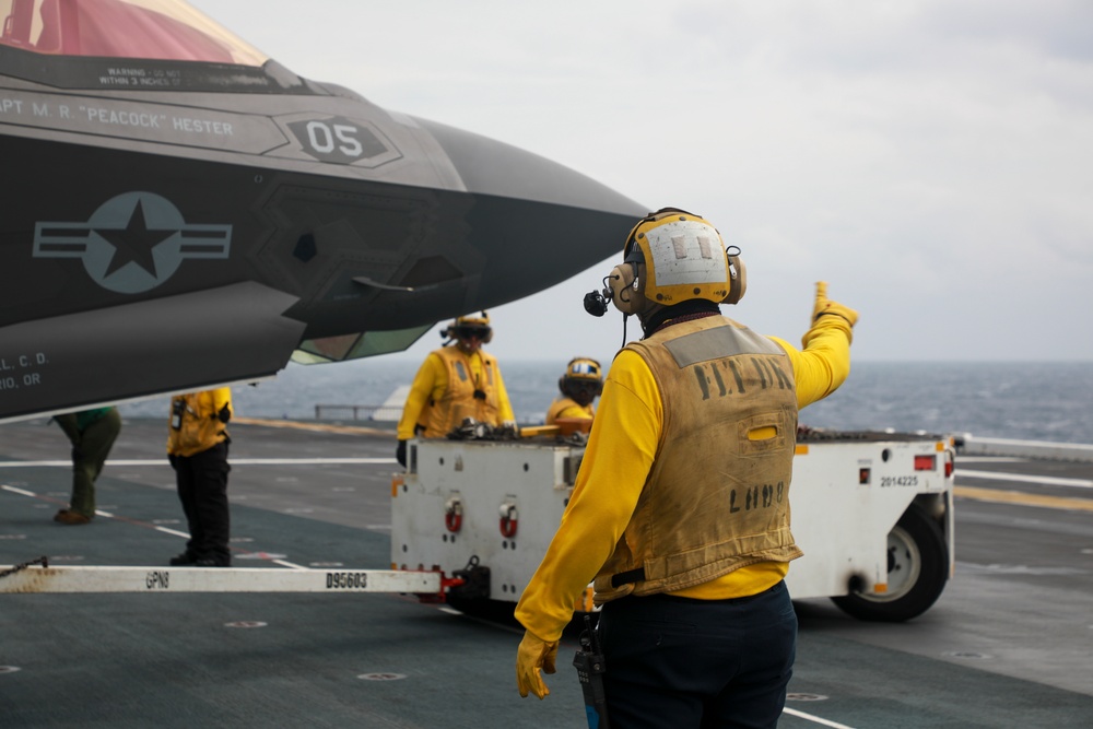 USS Makin Island flight deck operations