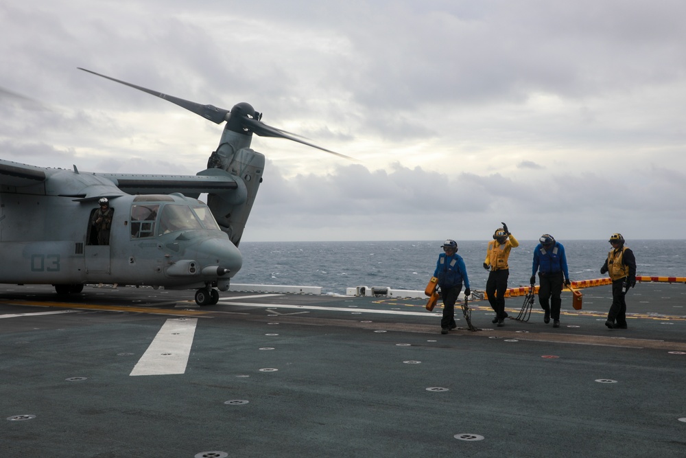 USS Makin Island flight deck operations