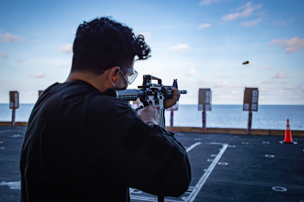 Sailors Participate In A Live Fire Exercise