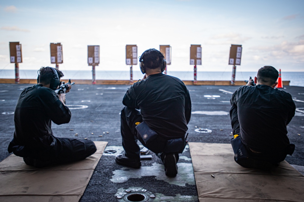 Sailors Participate In A Live Fire Exercise