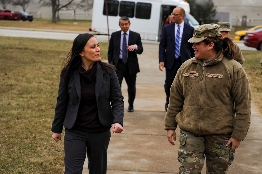 USECAF visits NASIC, coins outstanding performers