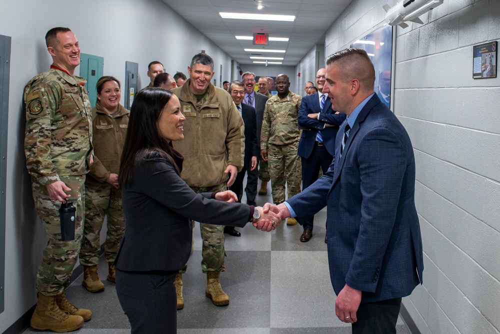 USECAF visits NASIC, coins outstanding performers