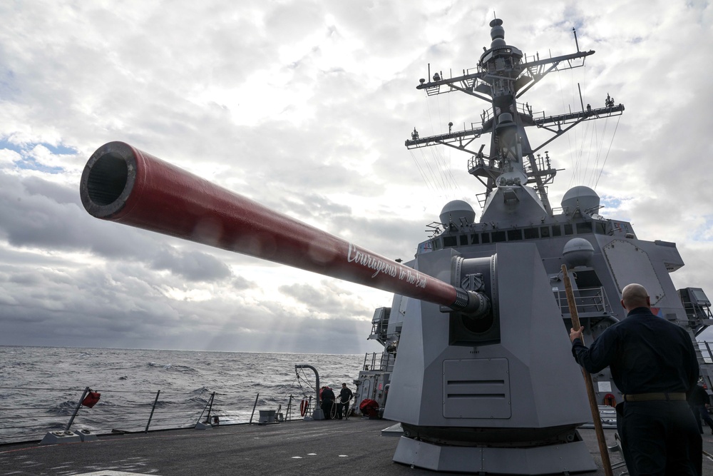 USS Rafael Peralta (DDG 115) Steams in the Philippine Sea