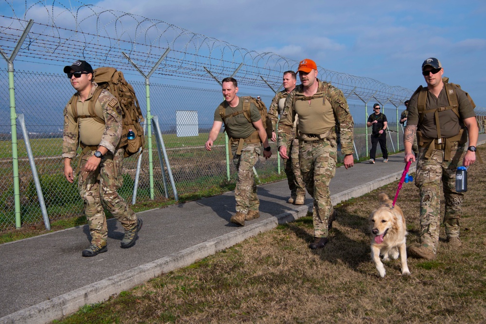 The 31st Fighter Wing rucks to remember Jolly 22