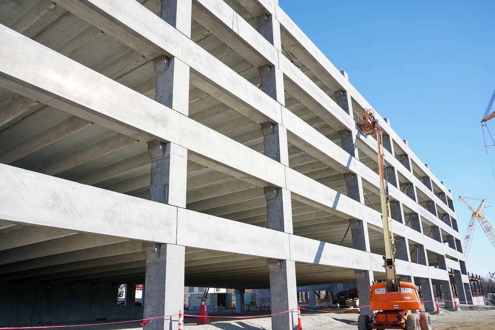 Construction continues at the site of the Louisville VA Medical Center Jan. 17, 2023.