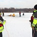 Fort McCoy firefighters train to save people clinging to ice with surface ice rescue training