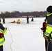 Fort McCoy firefighters train to save people clinging to ice with surface ice rescue training