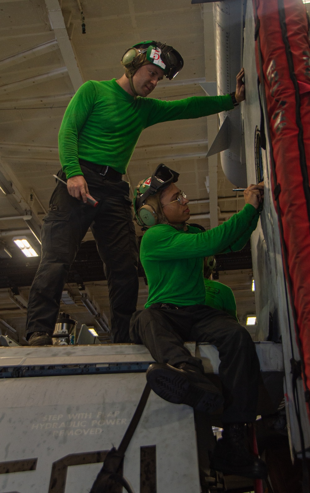 Sailors Perform A Corrosion Inspection