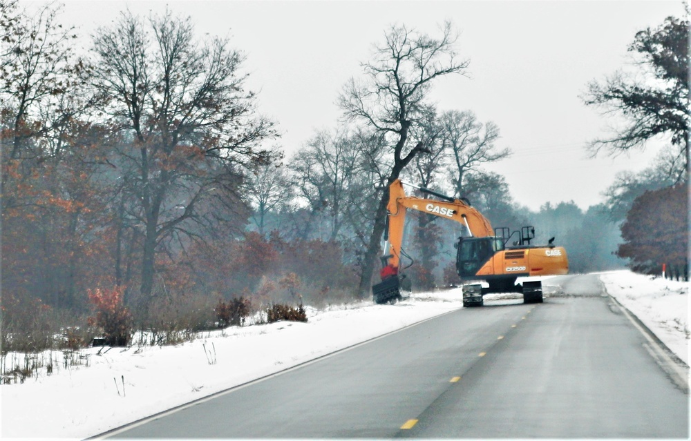 Fort McCoy’s South Post sees LRAM crew work along roadway to improve safety