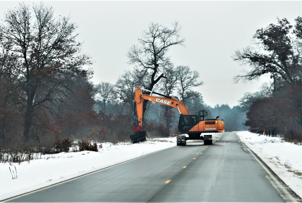 Fort McCoy’s South Post sees LRAM crew work along roadway to improve safety