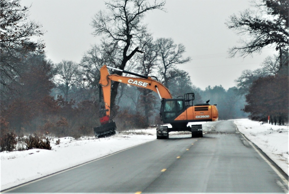 Fort McCoy’s South Post sees LRAM crew work along roadway to improve safety