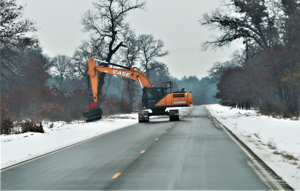 Fort McCoy’s South Post sees LRAM crew work along roadway to improve safety