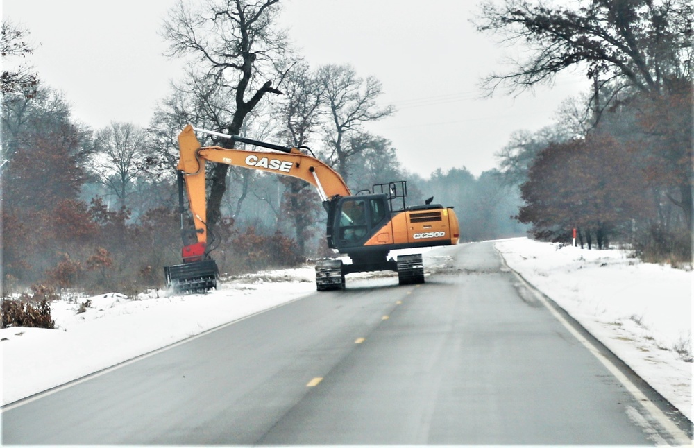 Fort McCoy’s South Post sees LRAM crew work along roadway to improve safety