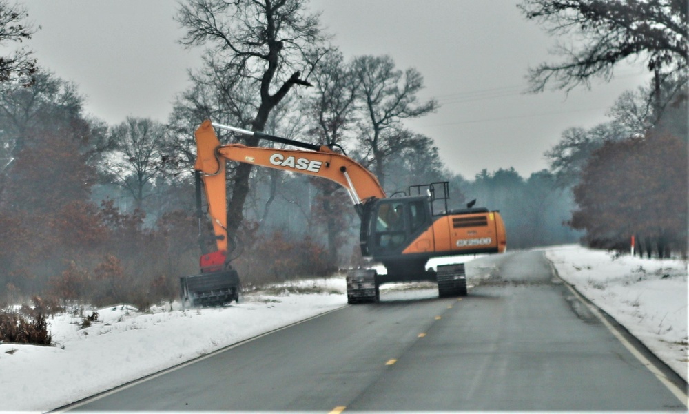 Fort McCoy’s South Post sees LRAM crew work along roadway to improve safety