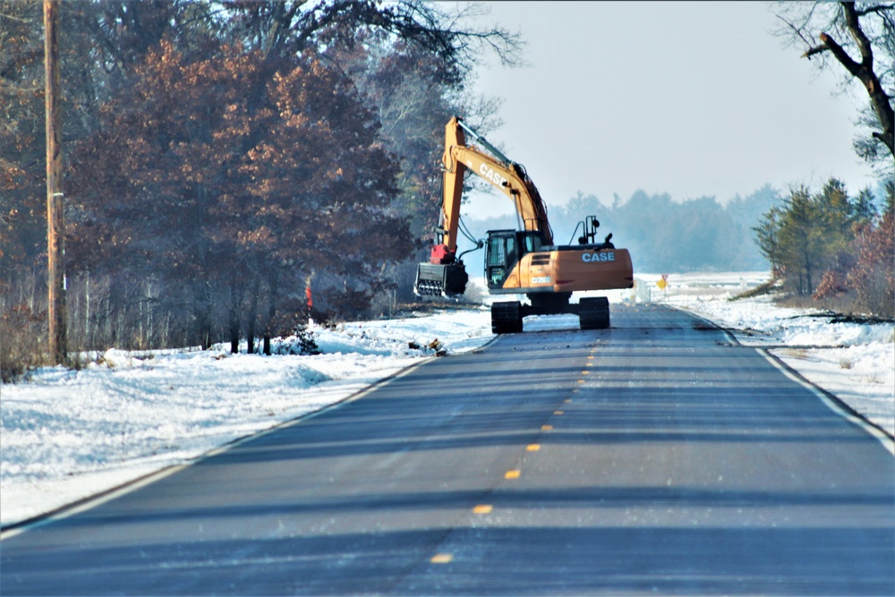 Fort McCoy’s South Post sees LRAM crew work along roadway to improve safety