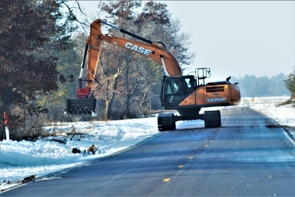 Fort McCoy’s South Post sees LRAM crew work along roadway to improve safety