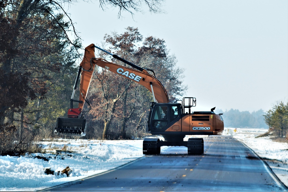 Fort McCoy’s South Post sees LRAM crew work along roadway to improve safety