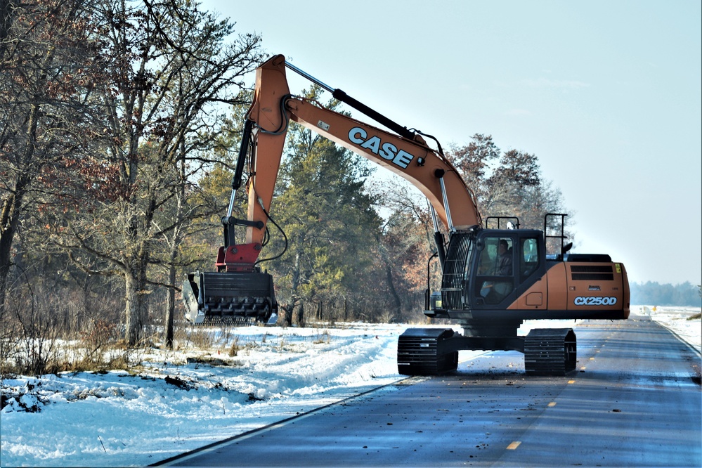 Fort McCoy’s South Post sees LRAM crew work along roadway to improve safety