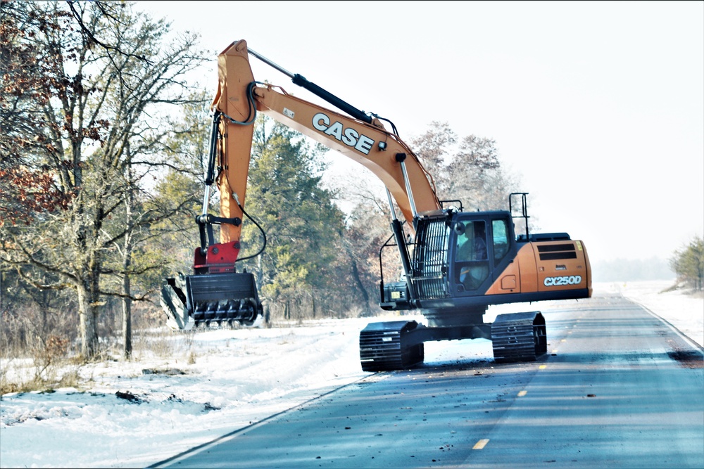 Fort McCoy’s South Post sees LRAM crew work along roadway to improve safety