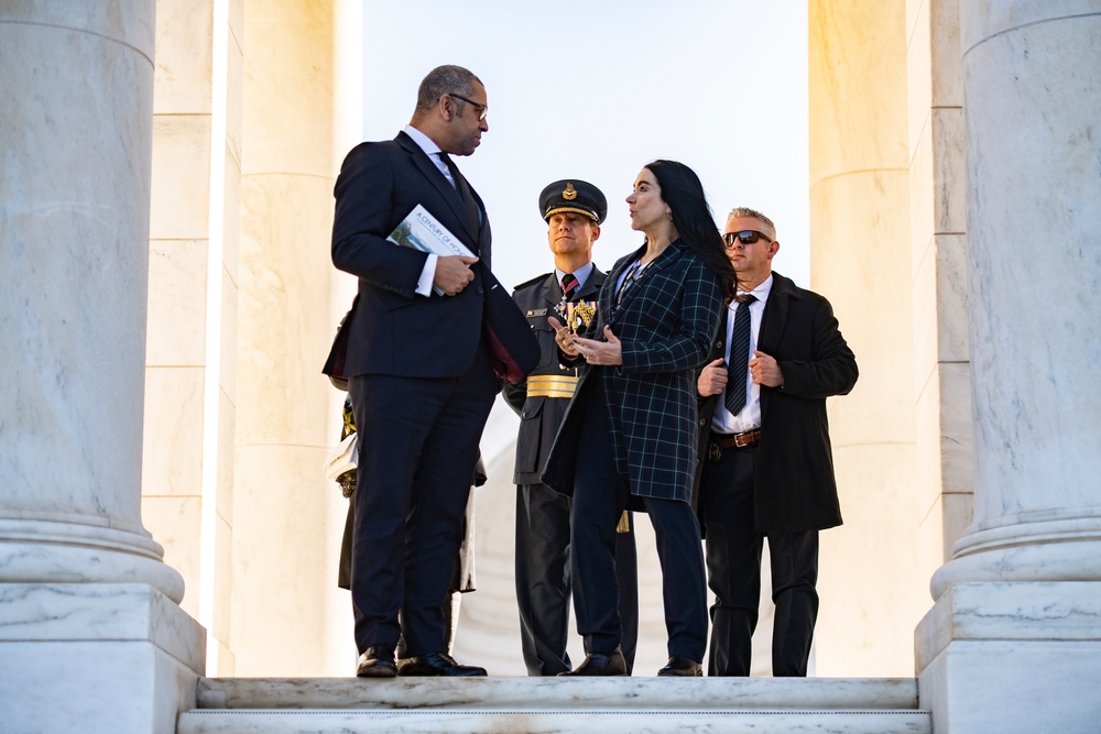 British Foreign Secretary James Cleverly Participates in a Public Wreath-Laying Ceremony at the Tomb of the Unknown Soldier