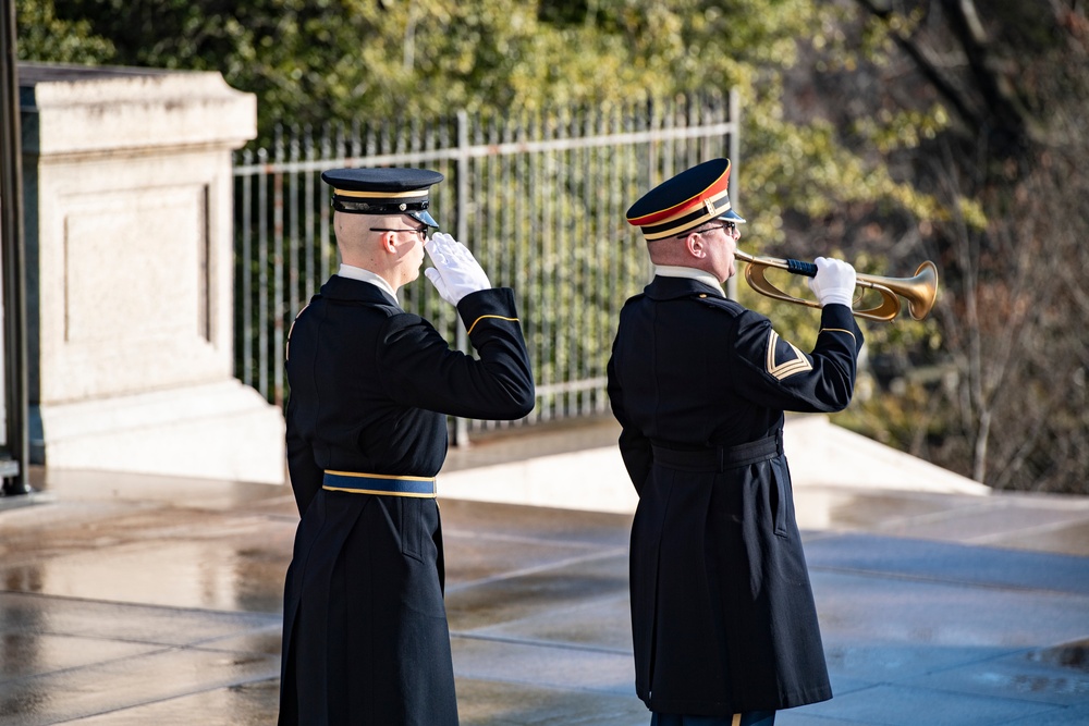 British Foreign Secretary James Cleverly Participates in a Public Wreath-Laying Ceremony at the Tomb of the Unknown Soldier