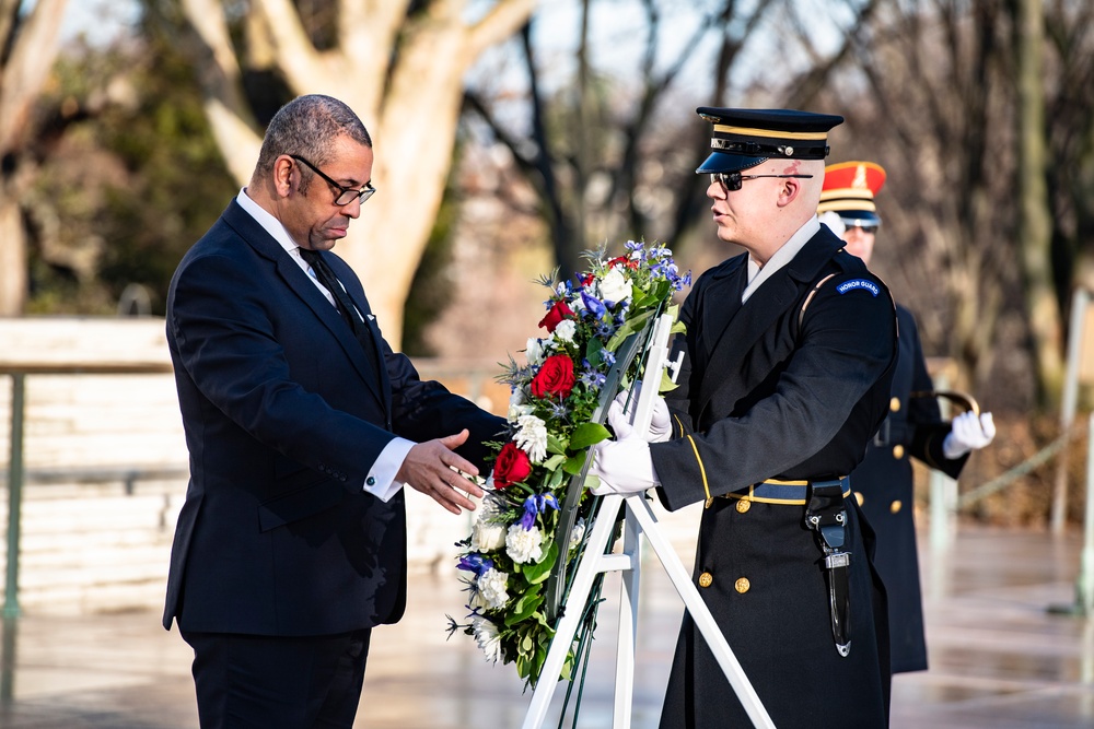 British Foreign Secretary James Cleverly Participates in a Public Wreath-Laying Ceremony at the Tomb of the Unknown Soldier