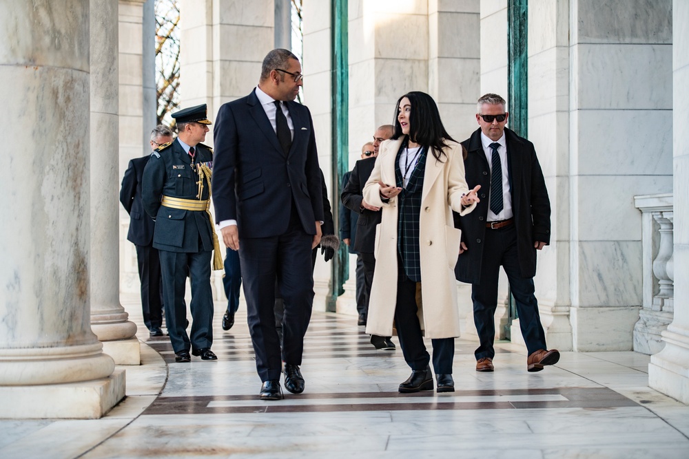 British Foreign Secretary James Cleverly Participates in a Public Wreath-Laying Ceremony at the Tomb of the Unknown Soldier