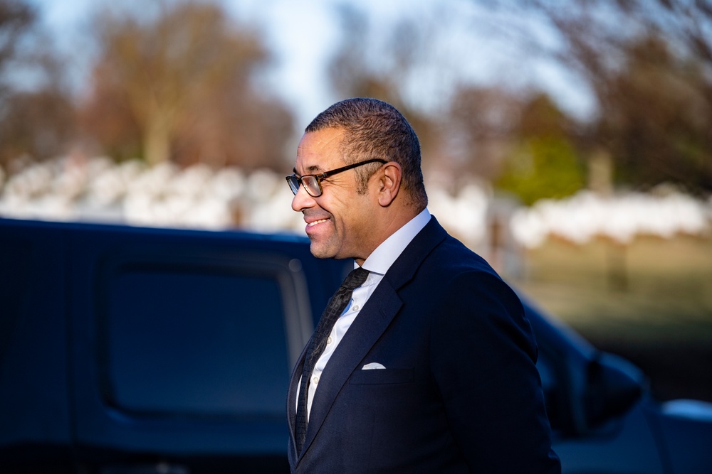 British Foreign Secretary James Cleverly Participates in a Public Wreath-Laying Ceremony at the Tomb of the Unknown Soldier