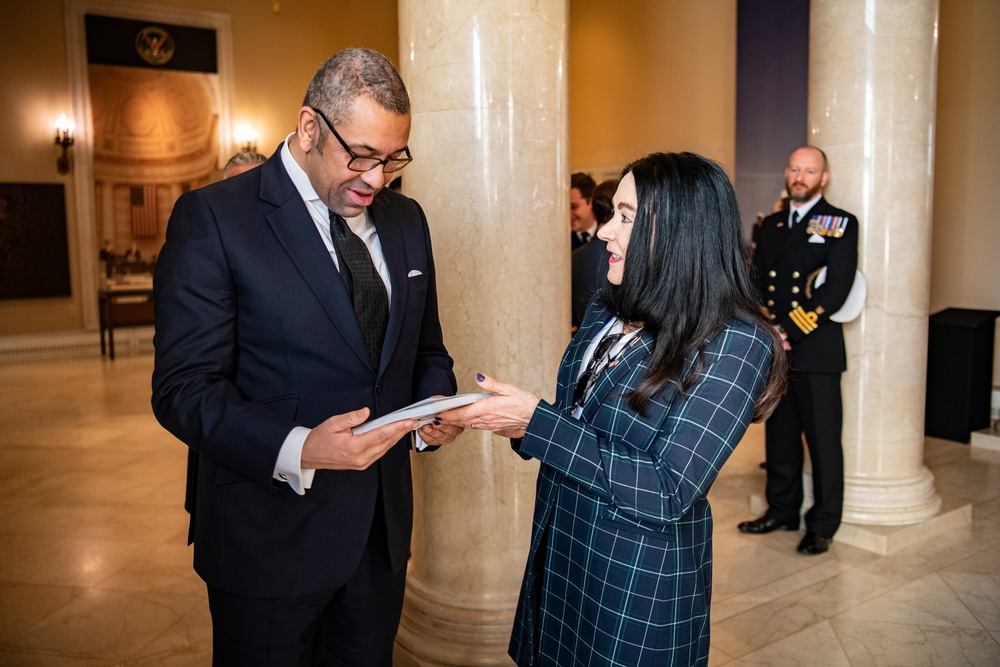 British Foreign Secretary James Cleverly Participates in a Public Wreath-Laying Ceremony at the Tomb of the Unknown Soldier