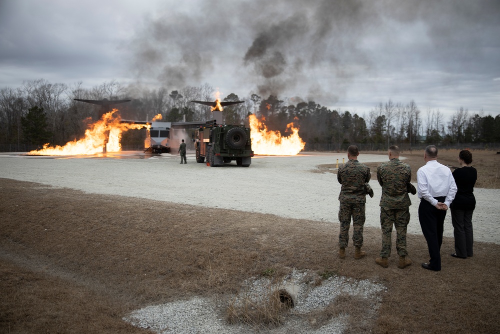 Brig. Gen. Niebel tours MCAS New River