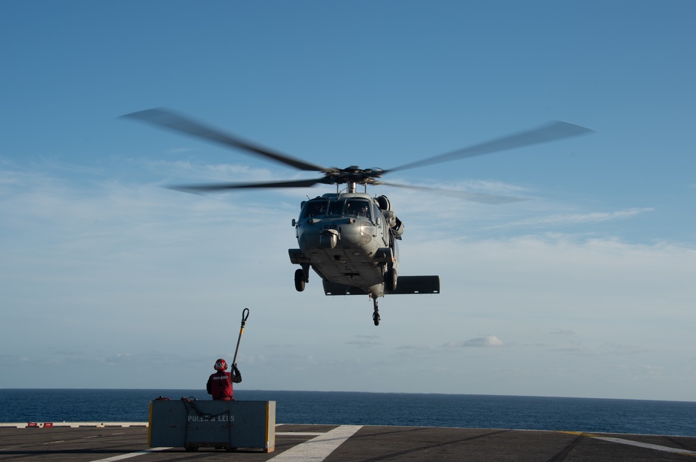 USS Carl Vinson (CVN 70) Conducts Ammo Transfer