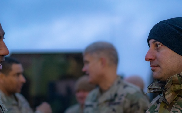 Director of the Joint C-UAS Office, Maj. Gen. Sean Gainey, visits U.S. air defenders forward deployed in Poland