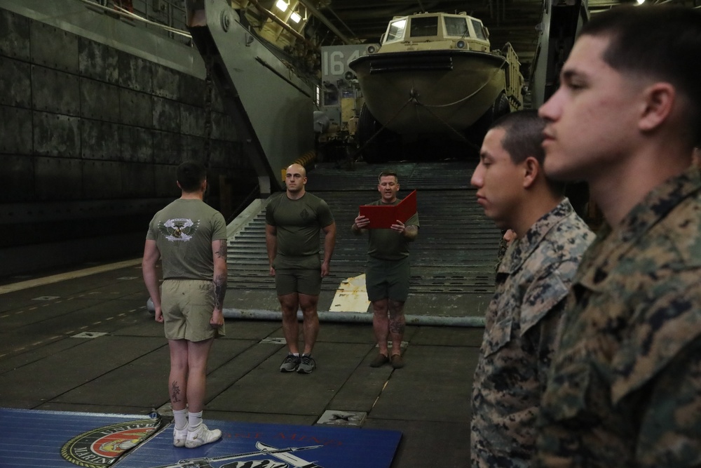 Sgt. Subject’s Reenlistment at Sea
