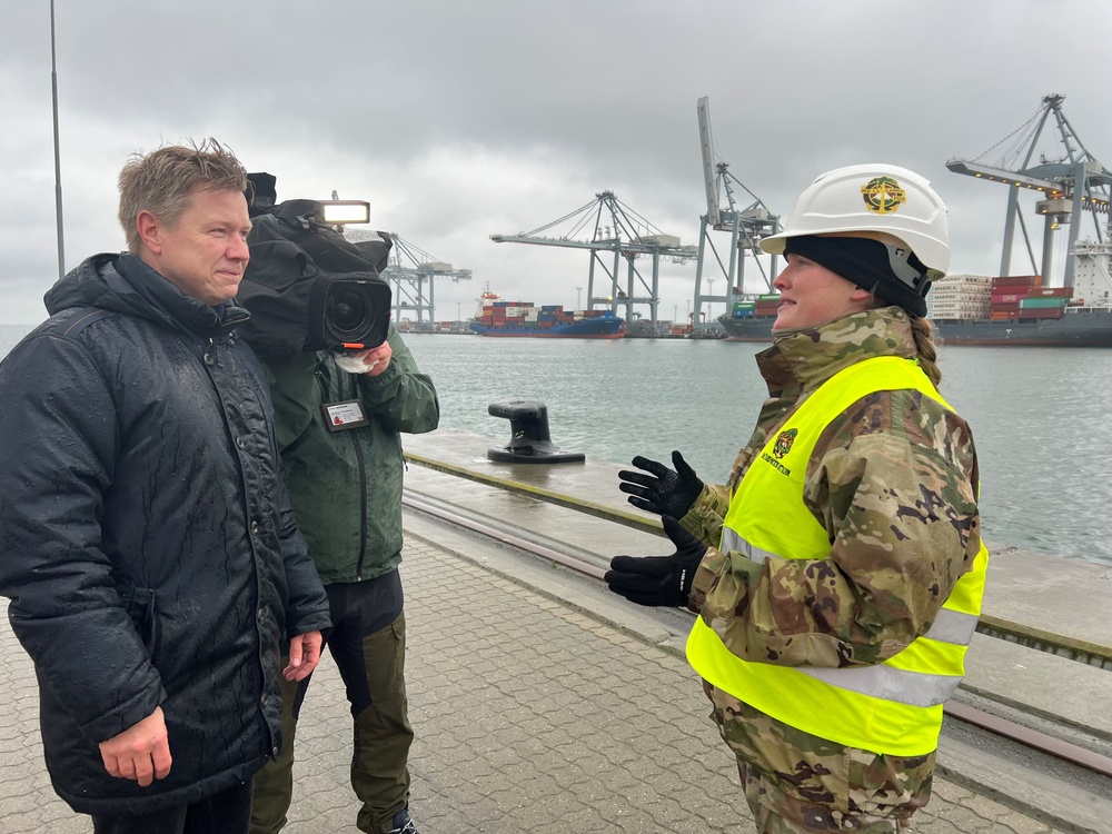 21st Theater Sustainment Command, 598th Transportation Brigade, Brief Danish Deputy Prime Minister on First-Time Port Operation in Aarhus, Denmark