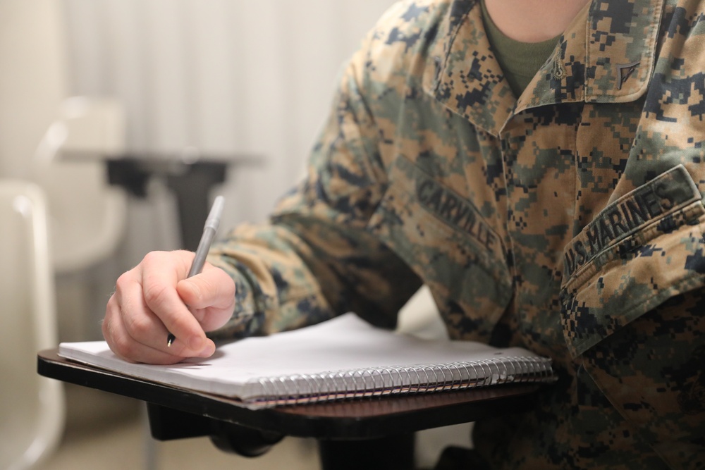 Marines Conduct a Lance Cpl Seminar Aboard USS John P. Murtha