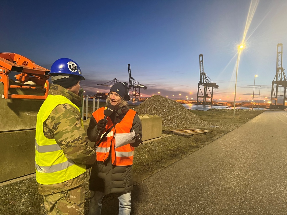 21st Theater Sustainment Command and 598th Transportation Brigade, Brief Danish Deputy Prime Minister on First-Time Port Operation in Aarhus, Denmark