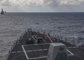 USS Rafael Peralta (DDG 115) Operates in the Philippine Sea