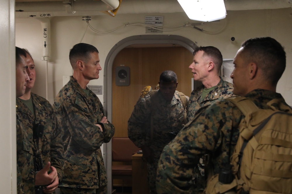 13th MEU Leadership Visits the USS John P. Murtha