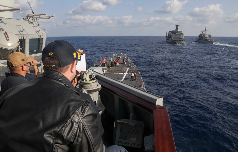 USS Rafael Peralta (DDG 115) Conducts Underway Replenishment with USNS John Ericsson (T-AO 194)