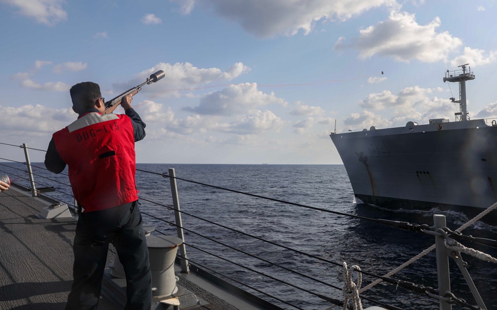 USS Rafael Peralta (DDG 115) Conducts Underway Replenishment with USNS John Ericsson (T-AO 194)