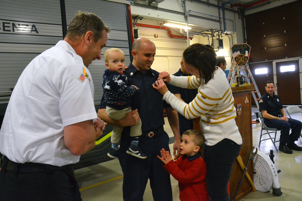 Badge ceremony recognizes Italian Firefighters