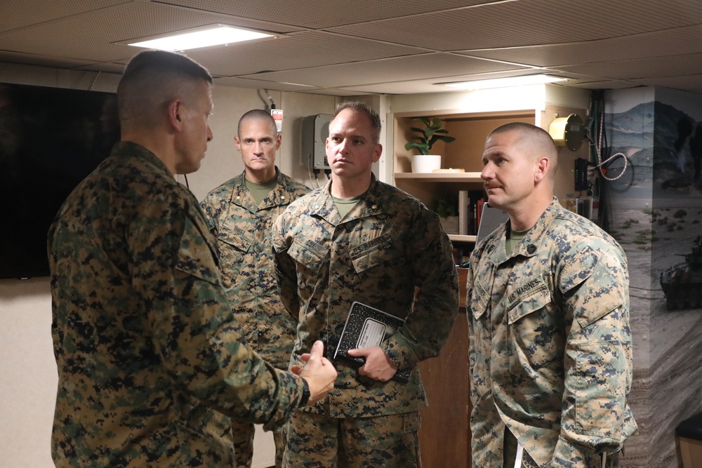 U.S. 7th Fleet Leadership Visits USS JPM (LPD 26) in Okinawa Japan