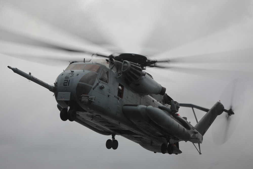 U.S. Marines and Sailors Conduct Flight Ops Aboard USS John P. Murtha