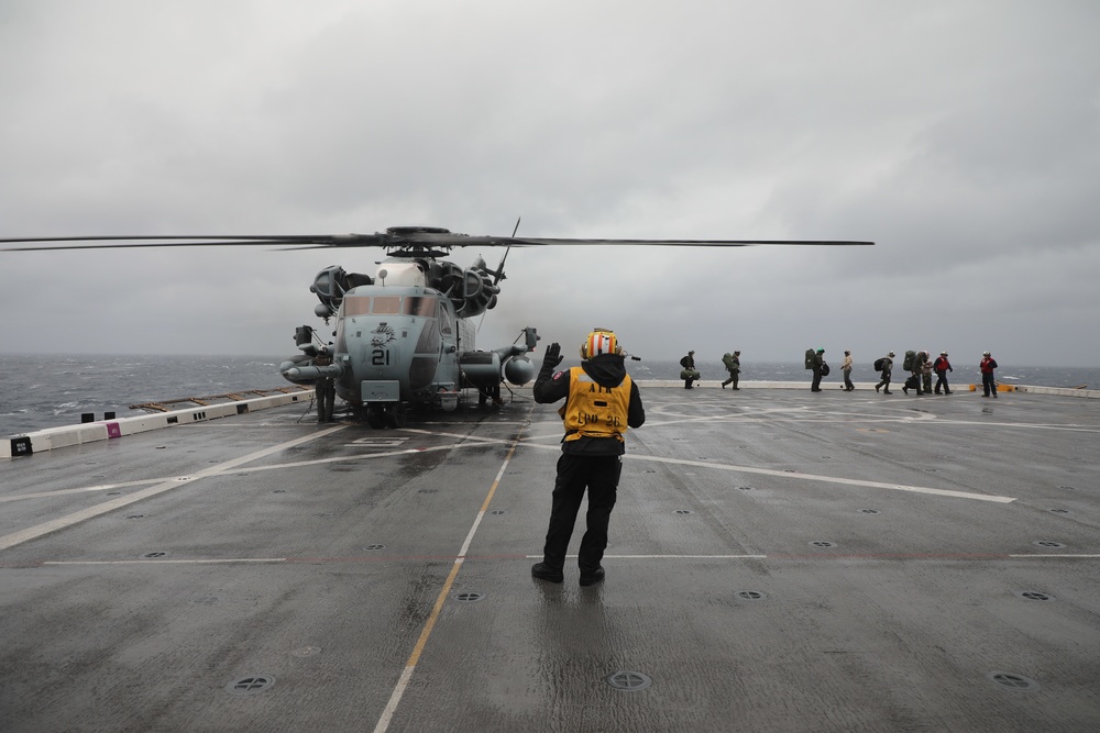 U.S. Marines and Sailors Conduct Flight Ops Aboard USS John P. Murtha