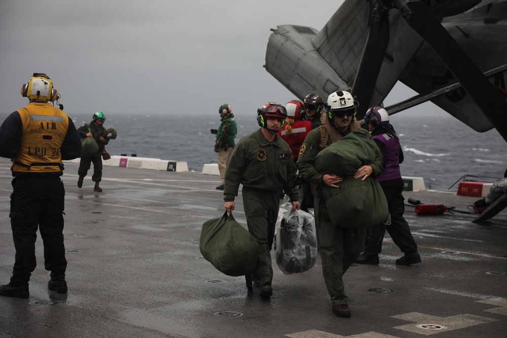 U.S. Marines and Sailors Conduct Flight Ops Aboard USS John P. Murtha