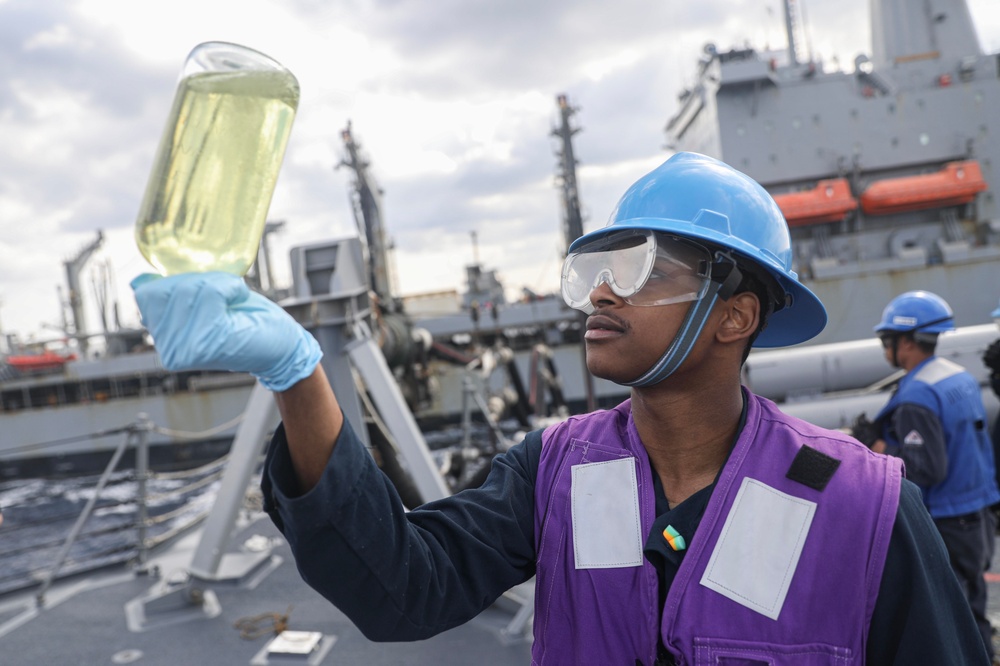 USS Rafael Peralta (DDG 115) Conducts Underway Replenishment with USNS John Ericsson (T-AO 194)