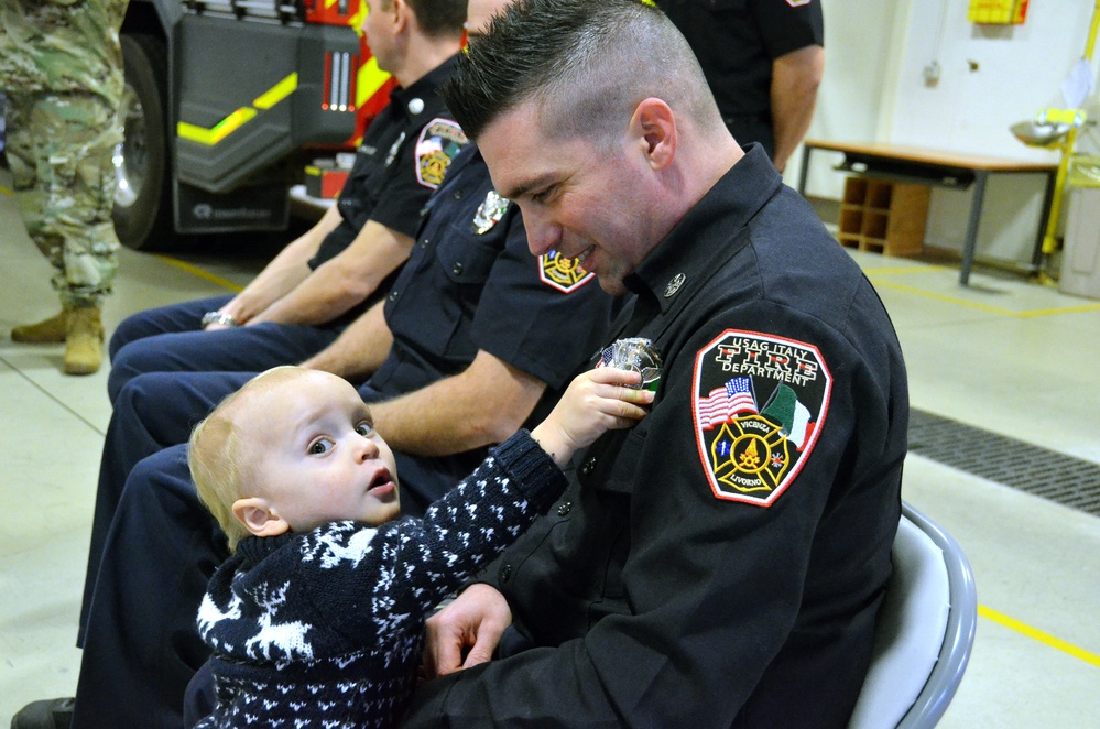 Badge ceremony recognizes Italian Firefighters