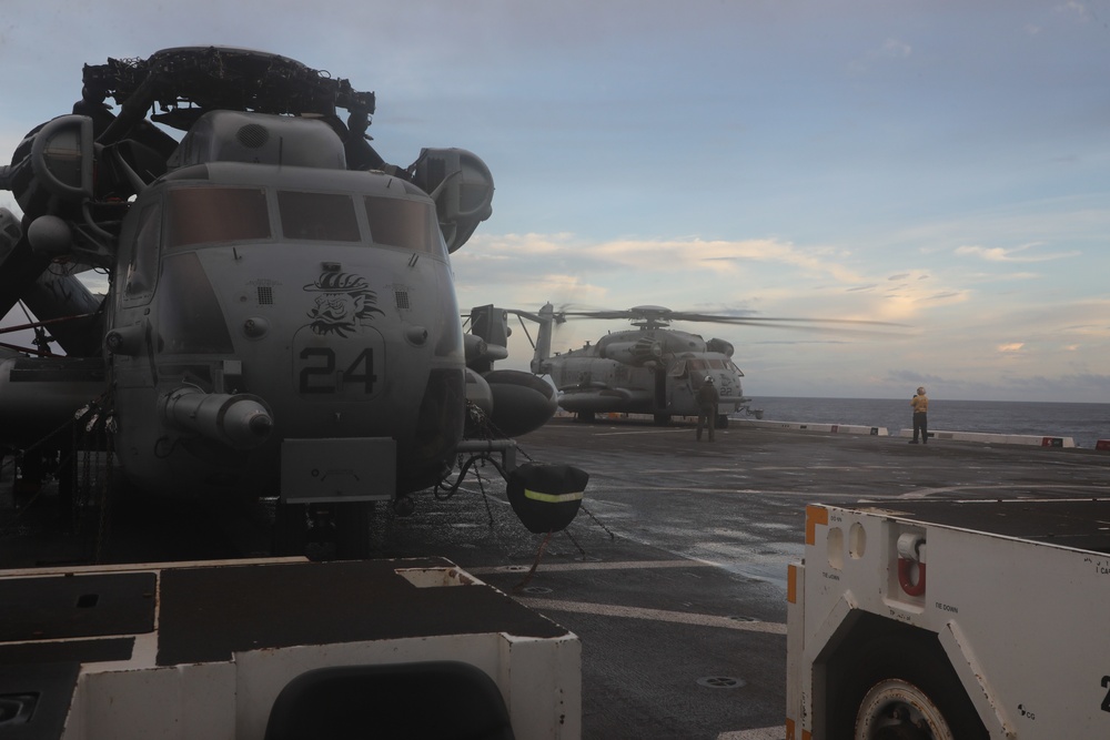 U.S. Marines and Sailors Conduct Flight Ops Aboard USS John P. Murtha